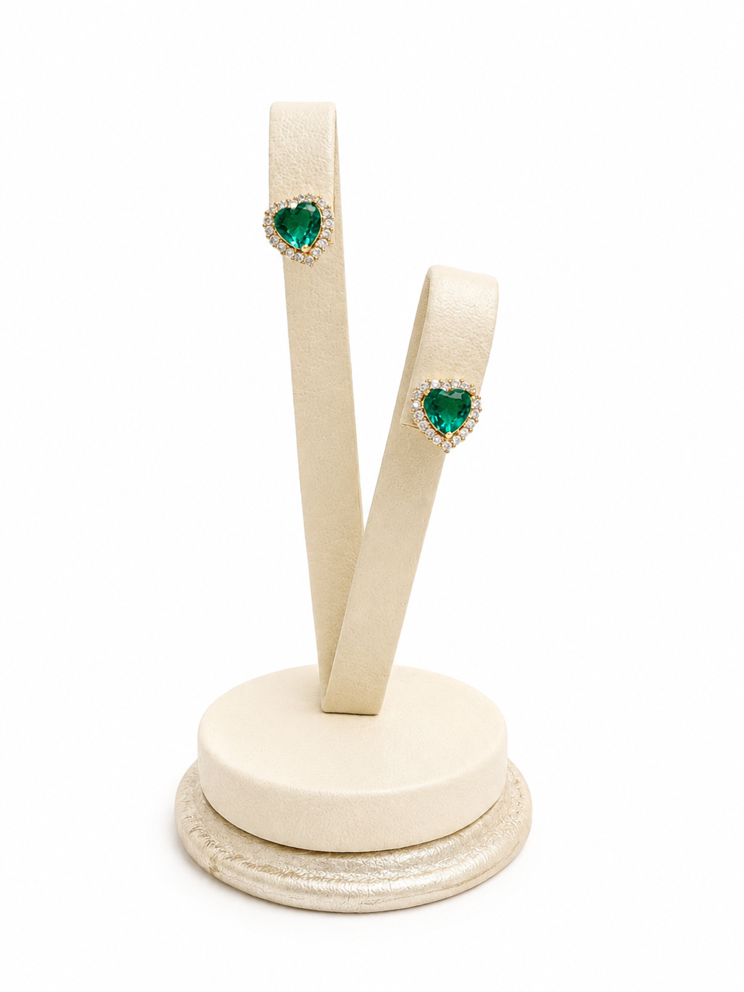 ARETES CORAZON VERDE