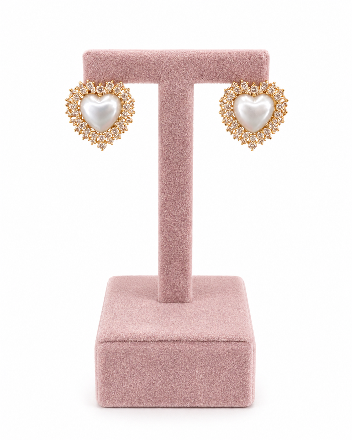 Aretes Corazon Perla