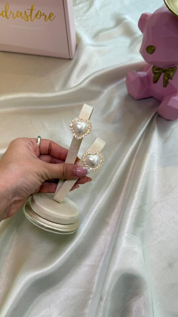 ARETES CORAZON PERLA